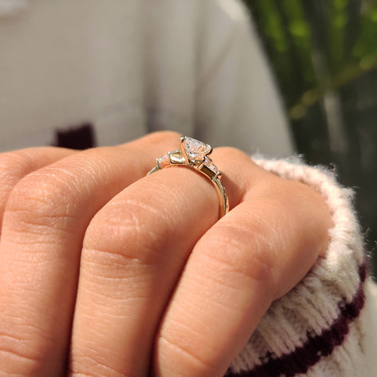 Cushion Hidden Halo Lab Grown Diamond Engagement Ring