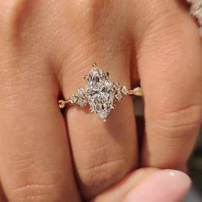 Cushion Hidden Halo Lab Grown Diamond Engagement Ring