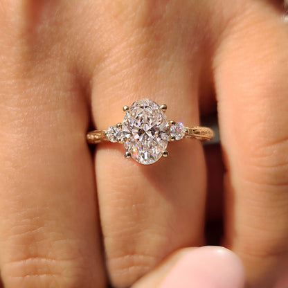 Cushion Hidden Halo Lab Grown Diamond Engagement Ring