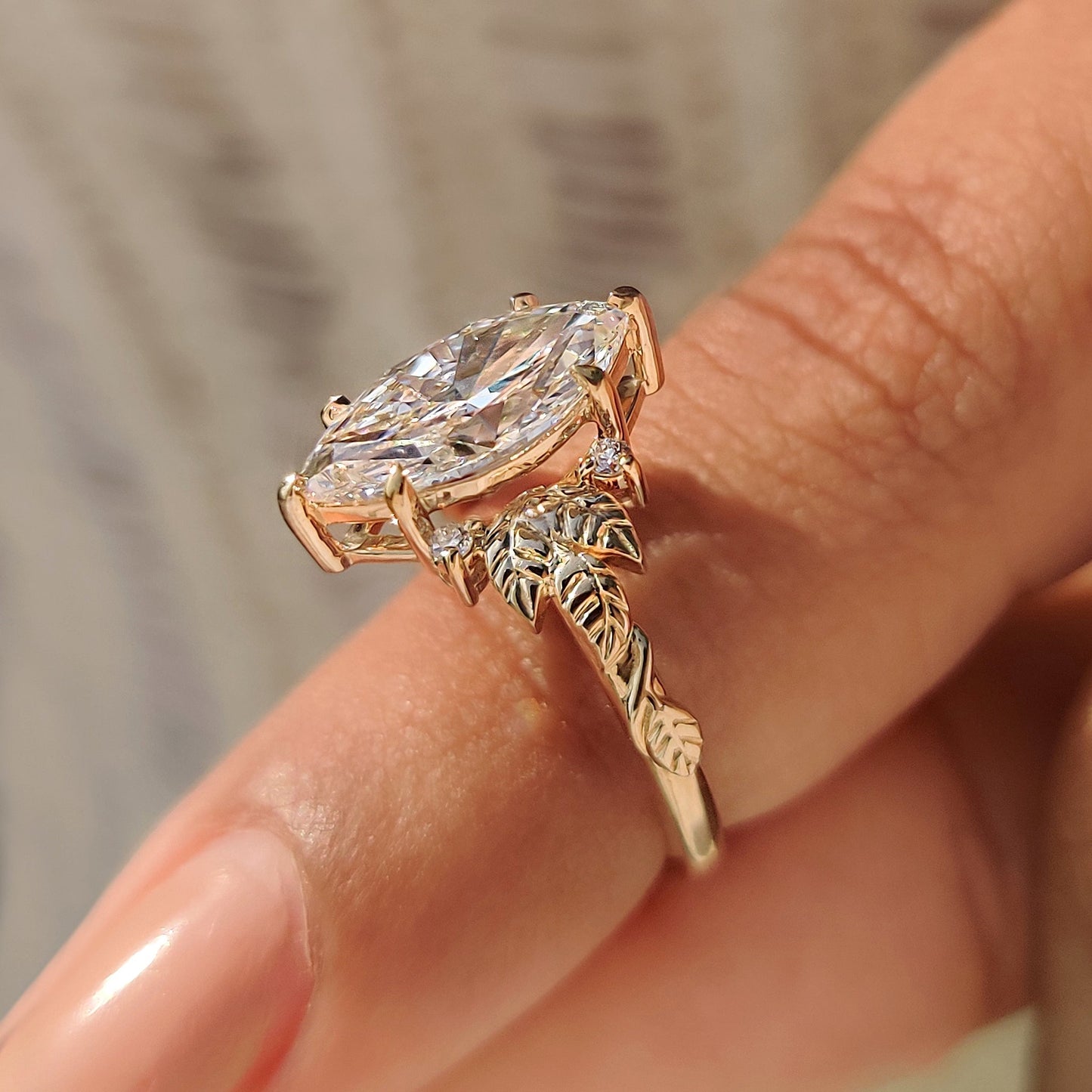 Cushion Hidden Halo Lab Grown Diamond Engagement Ring