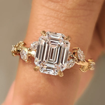 Cushion Hidden Halo Lab Grown Diamond Engagement Ring