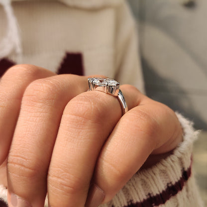 Cushion Hidden Halo Lab Grown Diamond Engagement Ring