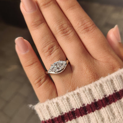 Cushion Hidden Halo Lab Grown Diamond Engagement Ring