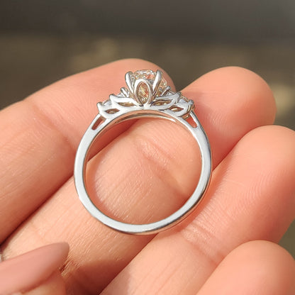 Cushion Hidden Halo Lab Grown Diamond Engagement Ring