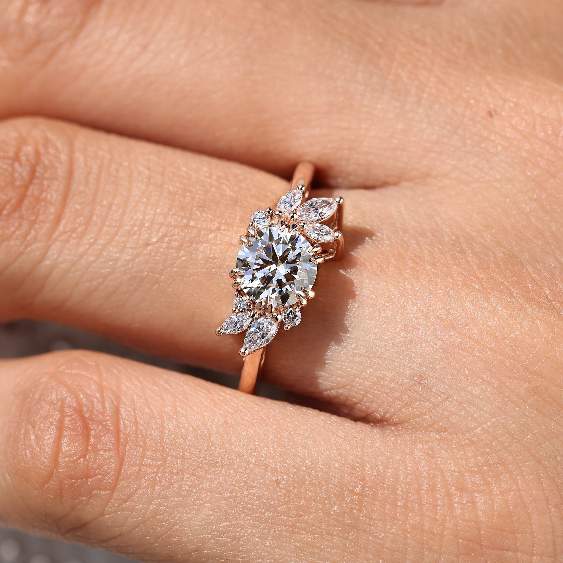 Cushion Hidden Halo Lab Grown Diamond Engagement Ring