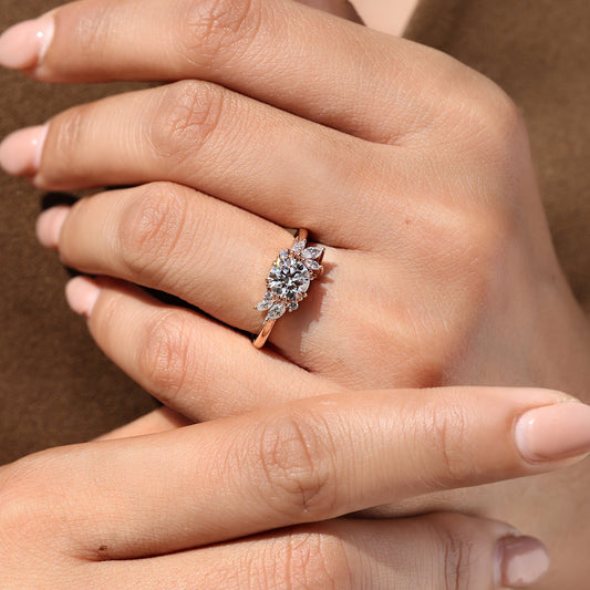 Cushion Hidden Halo Lab Grown Diamond Engagement Ring