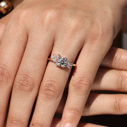 Cushion Hidden Halo Lab Grown Diamond Engagement Ring