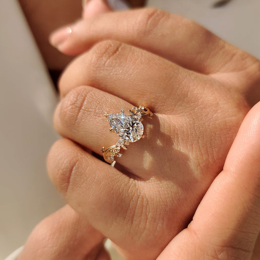 Cushion Hidden Halo Lab Grown Diamond Engagement Ring