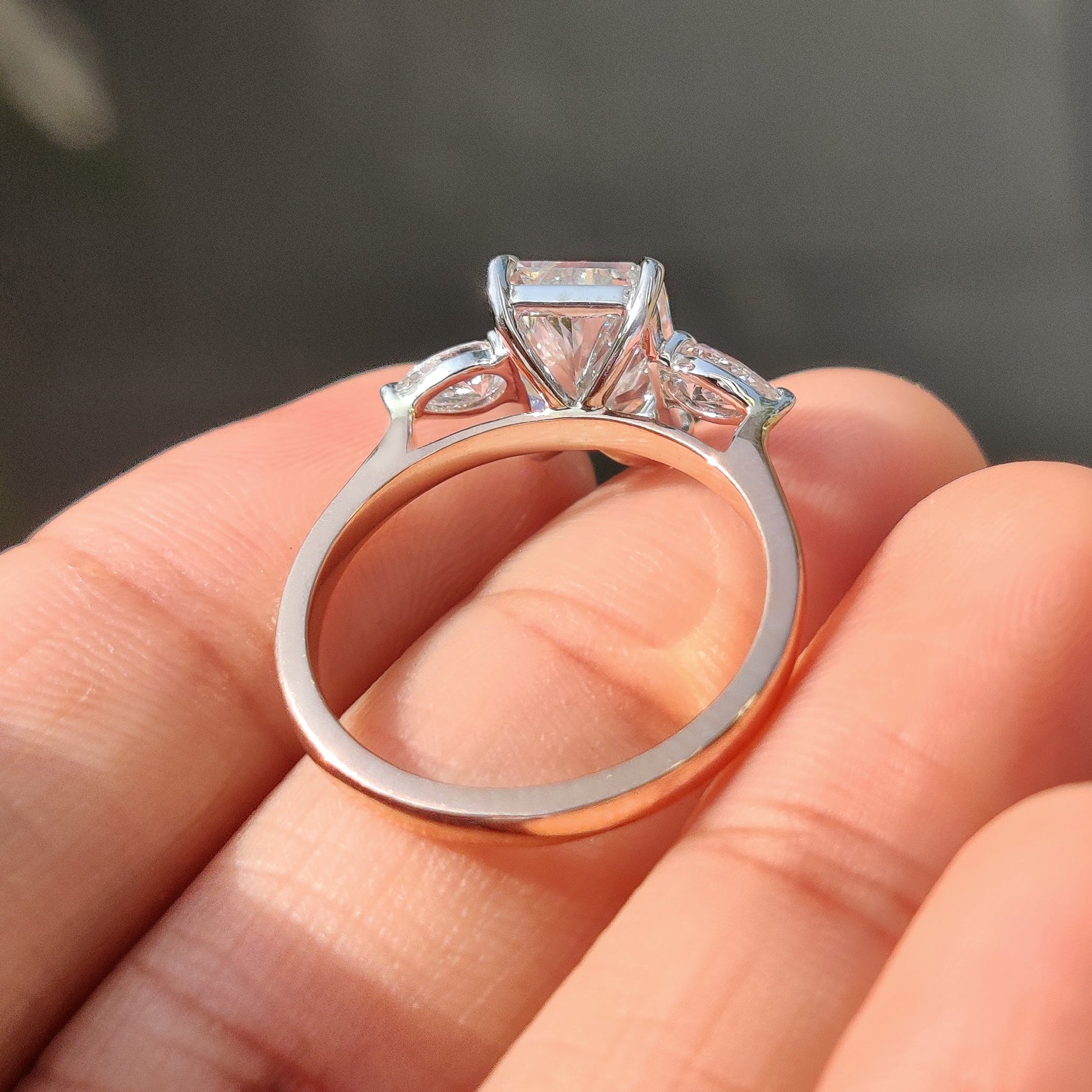 Cushion Hidden Halo Lab Grown Diamond Engagement Ring