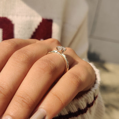 Cushion Hidden Halo Lab Grown Diamond Engagement Ring