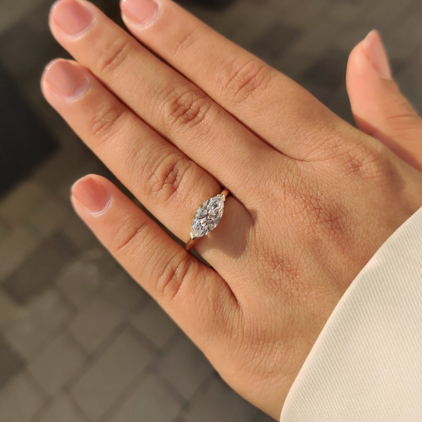 Cushion Hidden Halo Lab Grown Diamond Engagement Ring