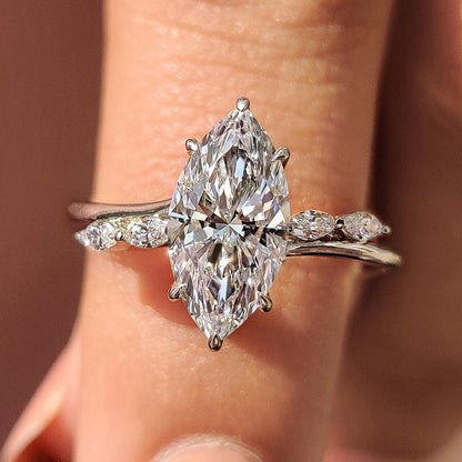Cushion Hidden Halo Lab Grown Diamond Engagement Ring