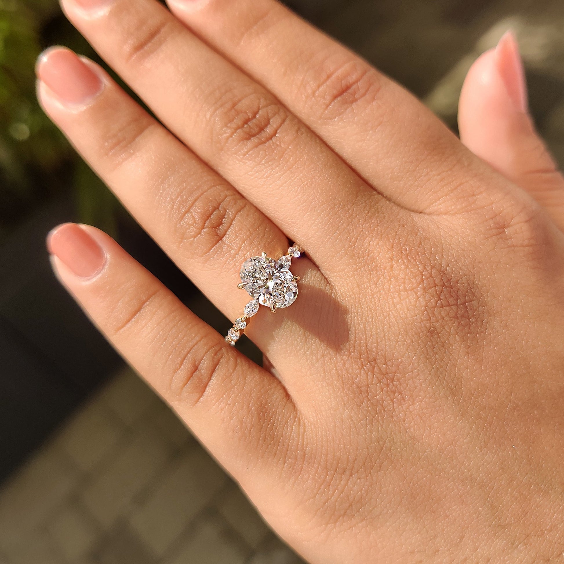 Cushion Hidden Halo Lab Grown Diamond Engagement Ring