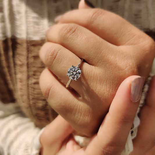 Cushion Hidden Halo Lab Grown Diamond Engagement Ring