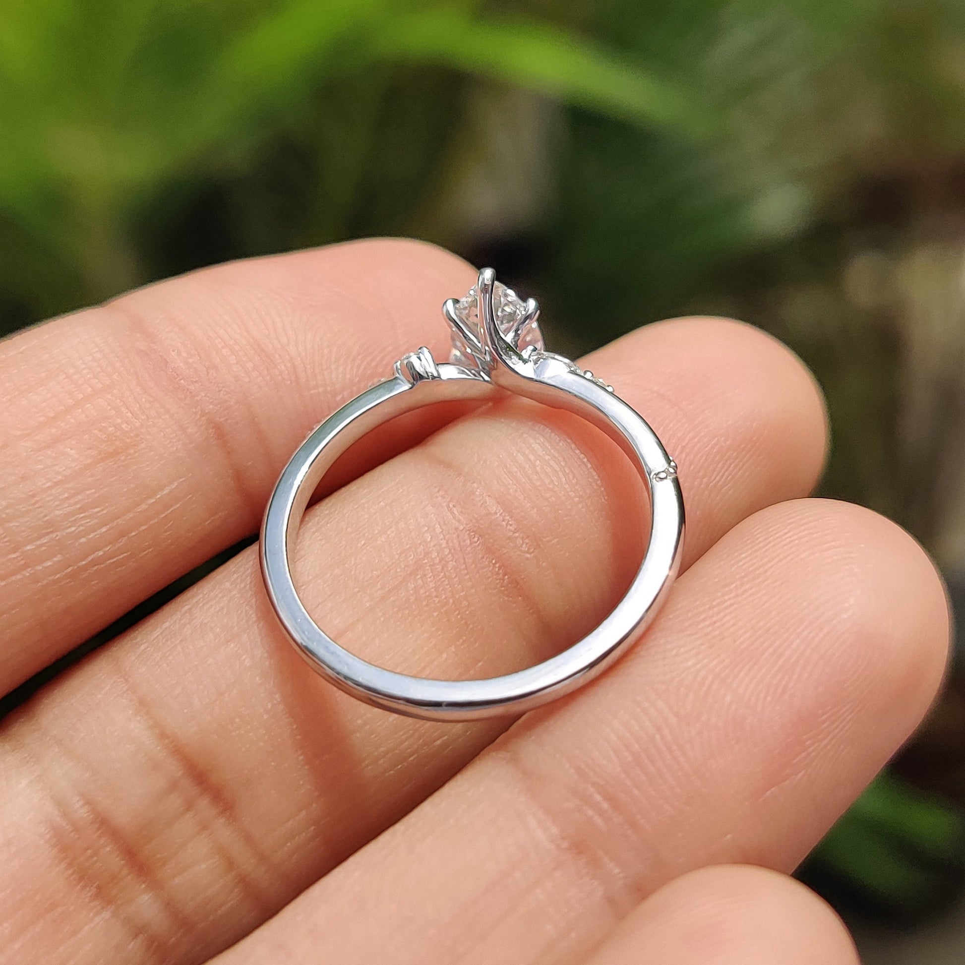 Cushion Hidden Halo Lab Grown Diamond Engagement Ring