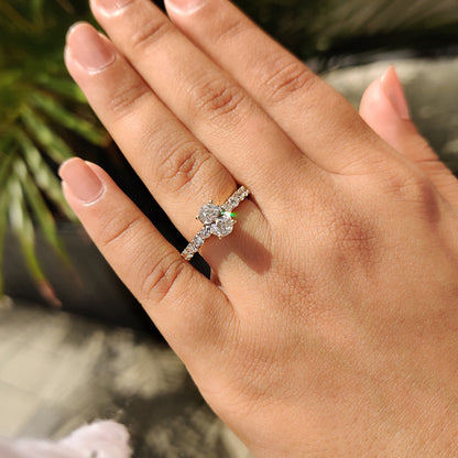 Cushion Hidden Halo Lab Grown Diamond Engagement Ring