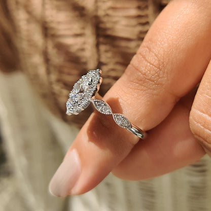 Cushion Hidden Halo Lab Grown Diamond Engagement Ring