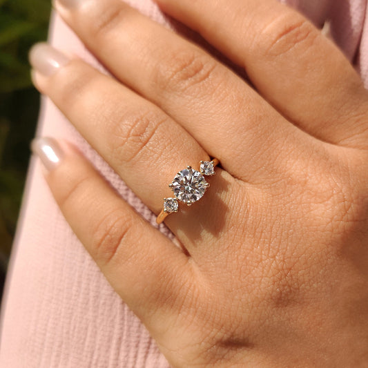 Cushion Hidden Halo Lab Grown Diamond Engagement Ring