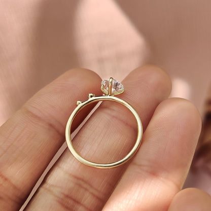 Cushion Hidden Halo Lab Grown Diamond Engagement Ring