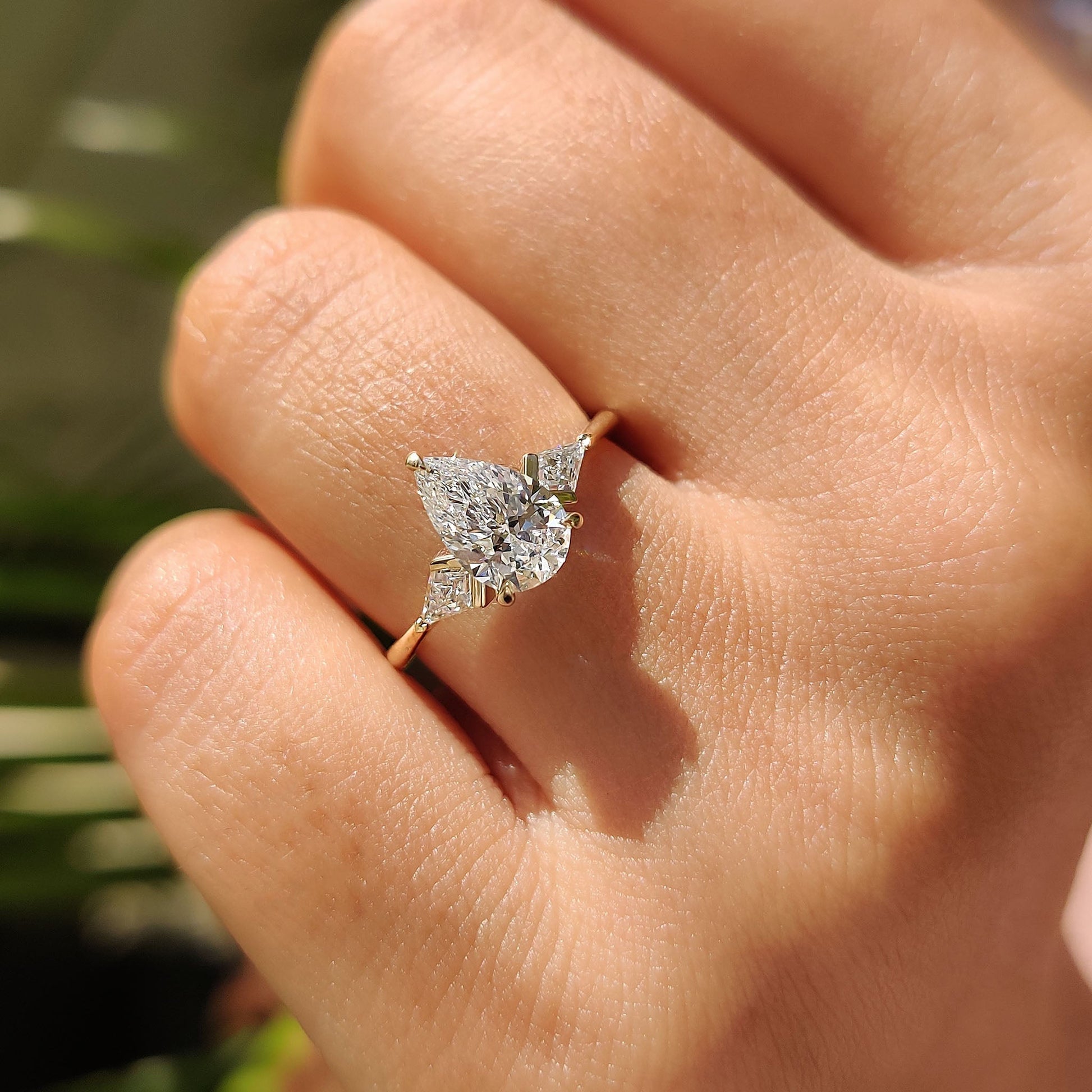 Cushion Hidden Halo Lab Grown Diamond Engagement Ring