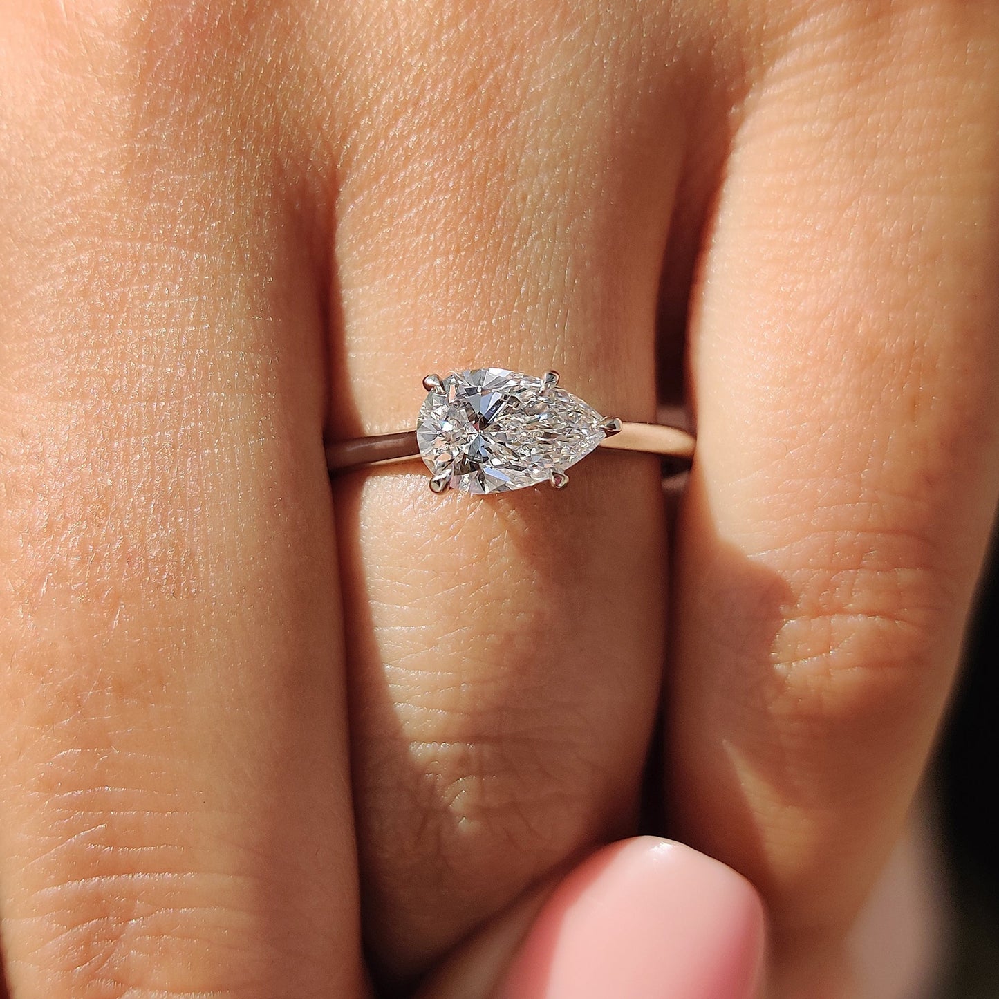 Cushion Hidden Halo Lab Grown Diamond Engagement Ring