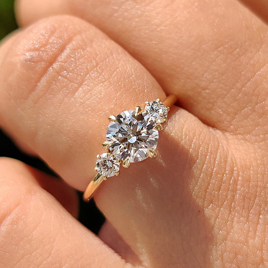 Cushion Hidden Halo Lab Grown Diamond Engagement Ring