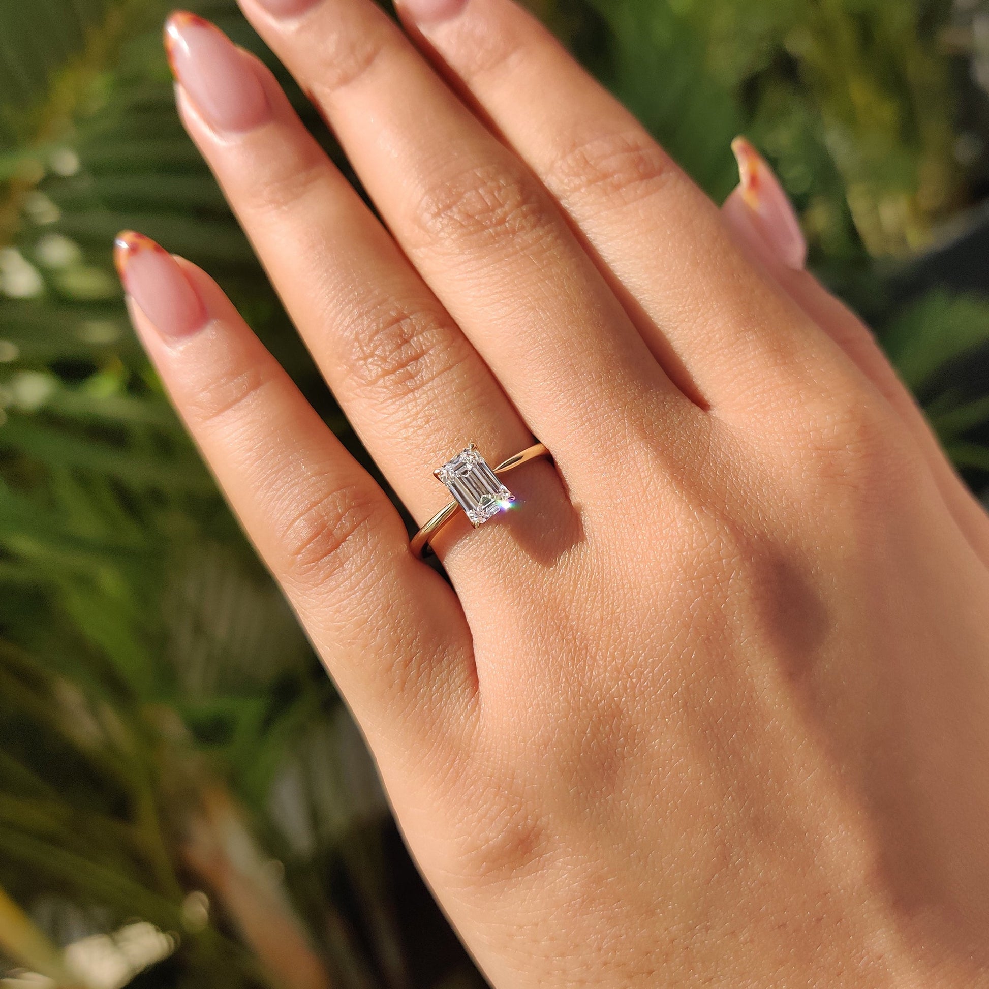 Cushion Hidden Halo Lab Grown Diamond Engagement Ring