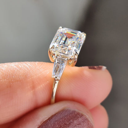 Cushion Hidden Halo Lab Grown Diamond Engagement Ring