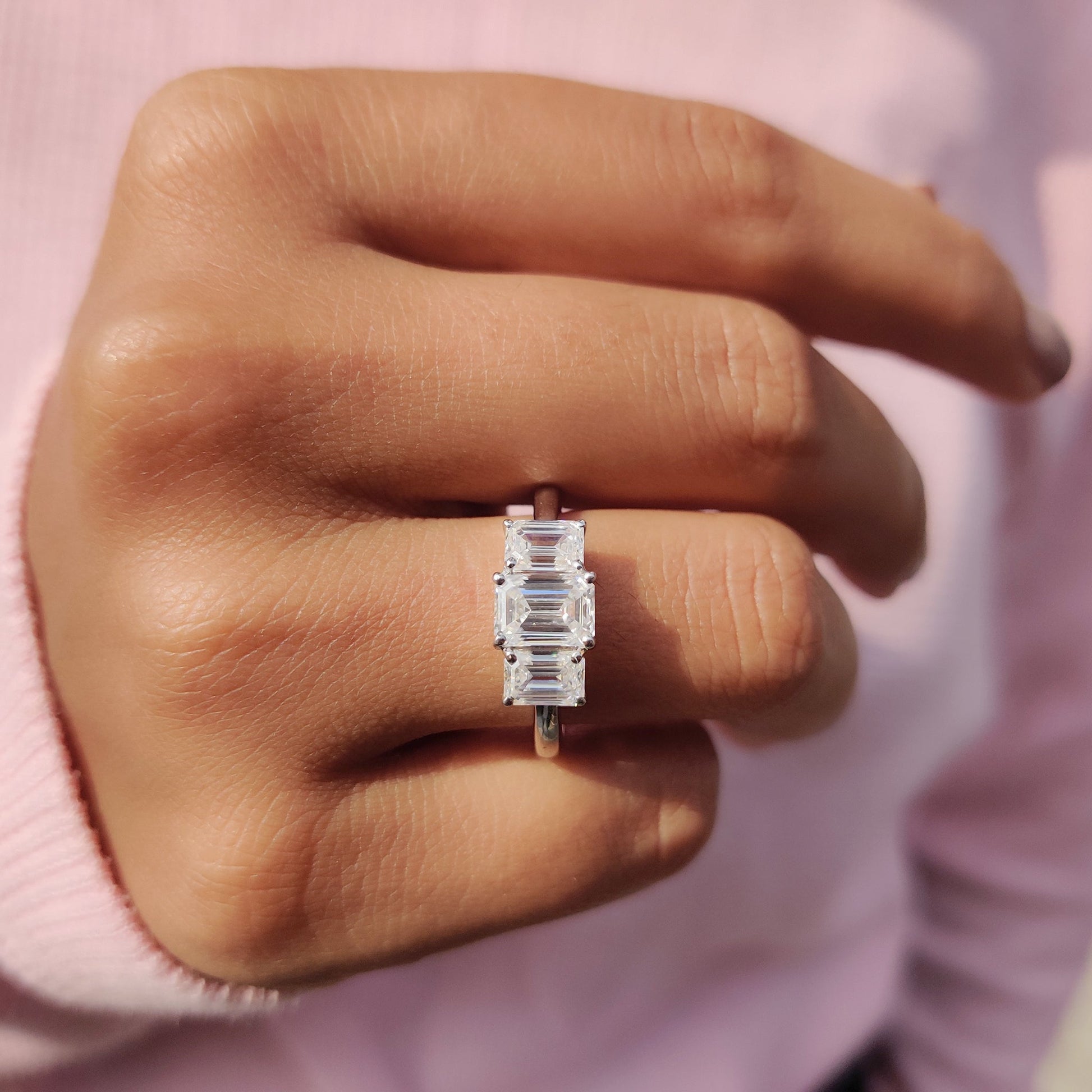 Cushion Hidden Halo Lab Grown Diamond Engagement Ring