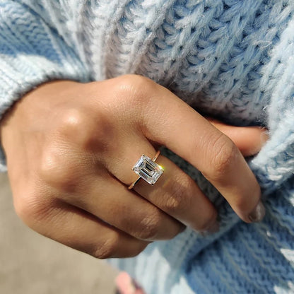 Cushion Hidden Halo Lab Grown Diamond Engagement Ring