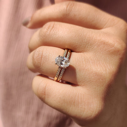 Cushion Hidden Halo Lab Grown Diamond Engagement Ring