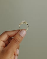 Oval Swirl Swirl Cluster Engagement Ring – 2 CT Lab Grown Diamond