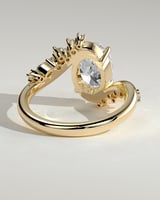 Oval Swirl Swirl Cluster Engagement Ring – 2 CT Lab Grown Diamond
