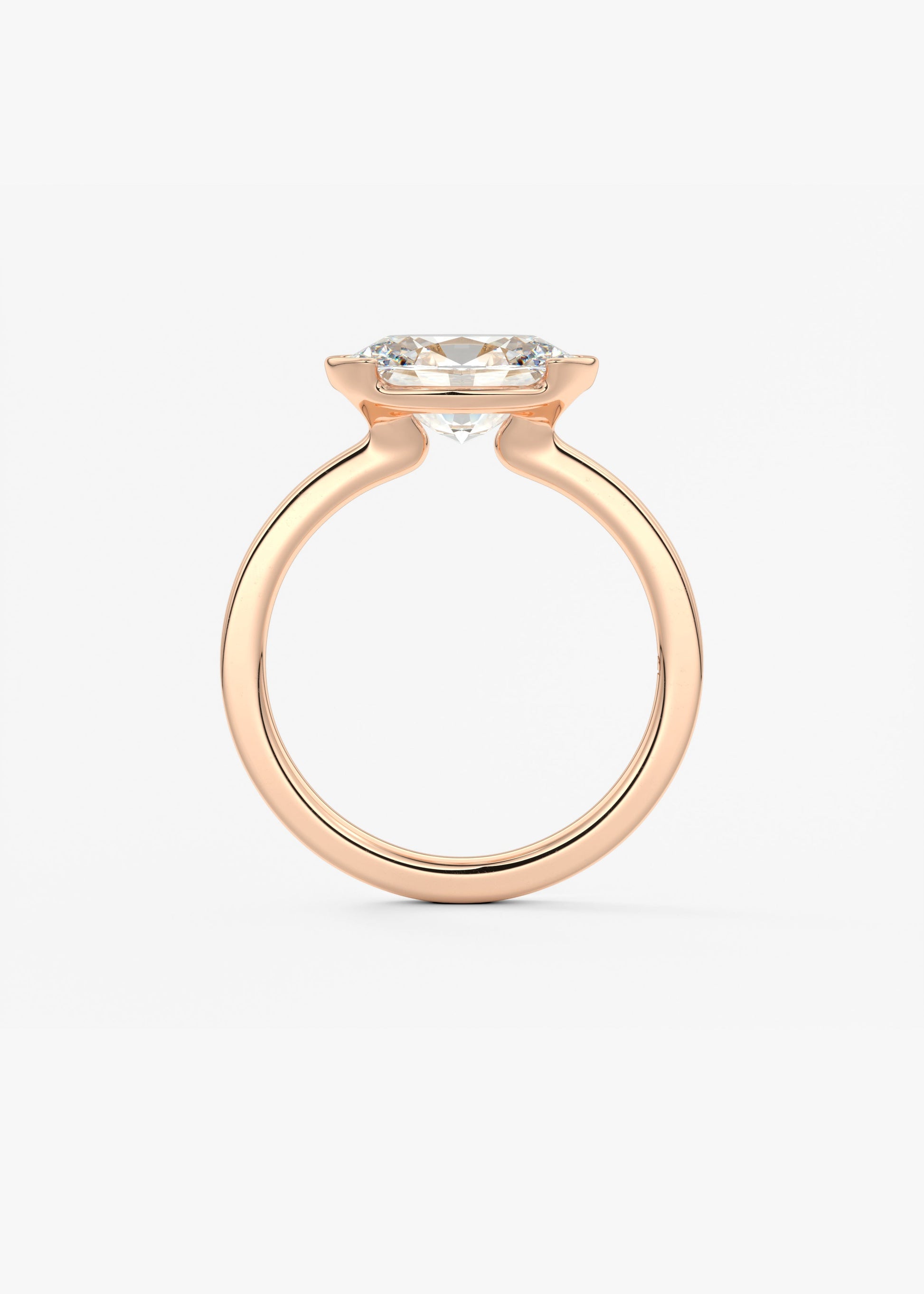 Oval Solitaire With Raised Basket Gallery Lab Grown Diamond Engagement Ring
