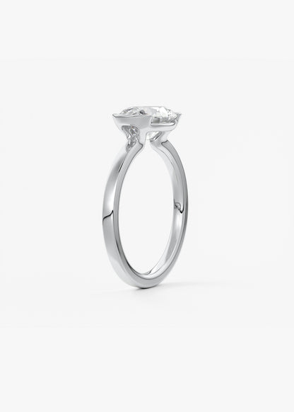 Oval Solitaire With Raised Basket Gallery Lab Grown Diamond Engagement Ring