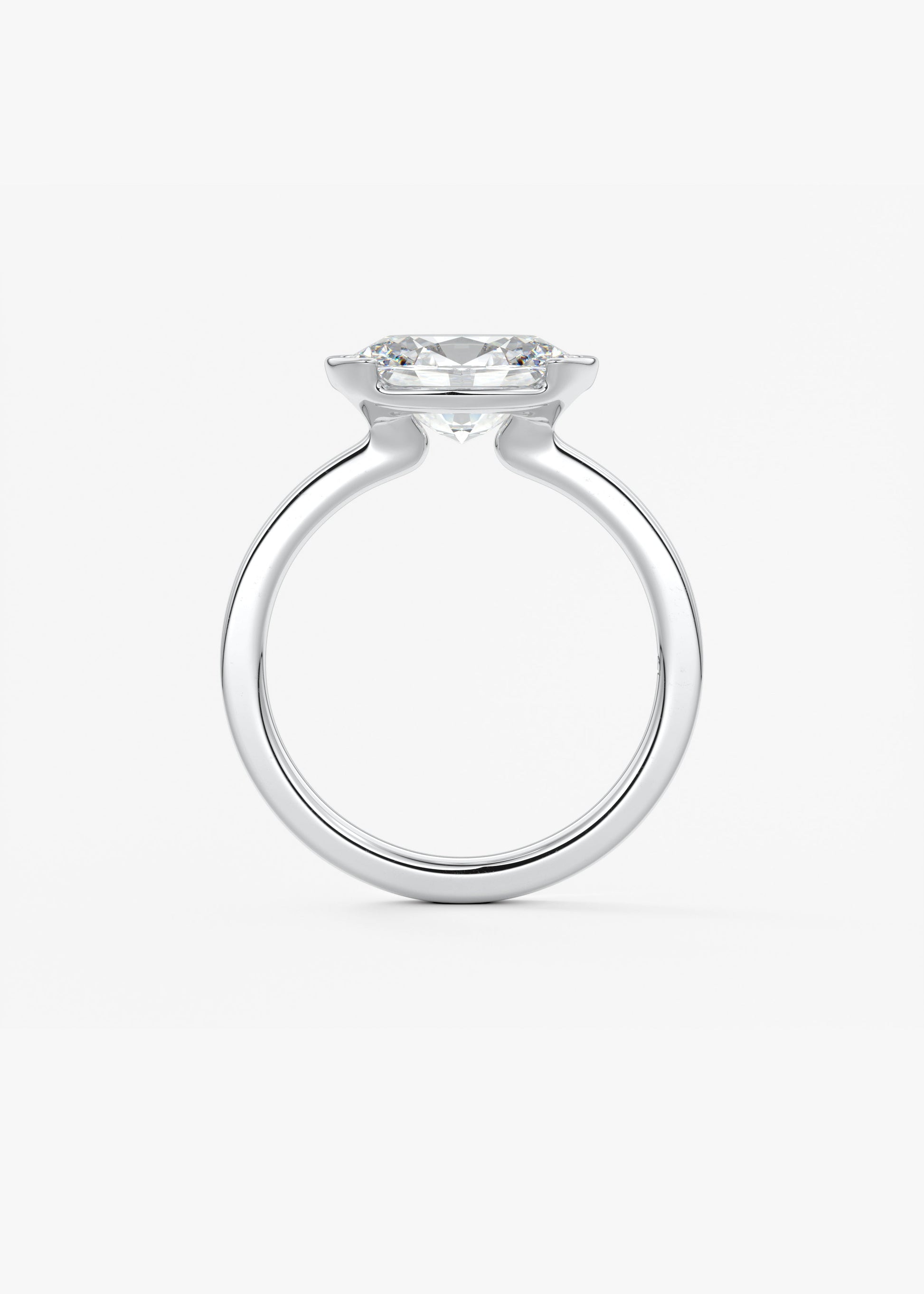 Oval Solitaire With Raised Basket Gallery Lab Grown Diamond Engagement Ring