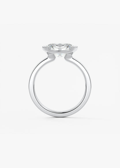 Oval Solitaire With Raised Basket Gallery Lab Grown Diamond Engagement Ring