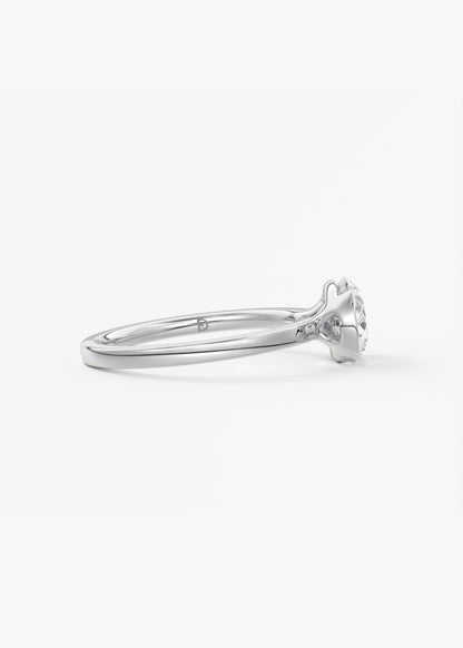 Oval Solitaire With Raised Basket Gallery Lab Grown Diamond Engagement Ring