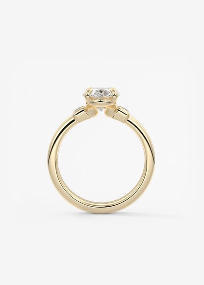 Oval Solitaire With Raised Basket Gallery Lab Grown Diamond Engagement Ring