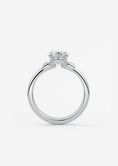 Oval Solitaire With Raised Basket Gallery Lab Grown Diamond Engagement Ring