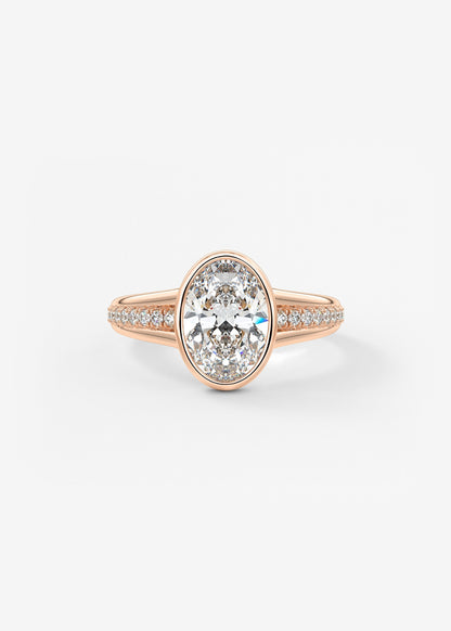 Oval Solitaire With Raised Basket Gallery Lab Grown Diamond Engagement Ring