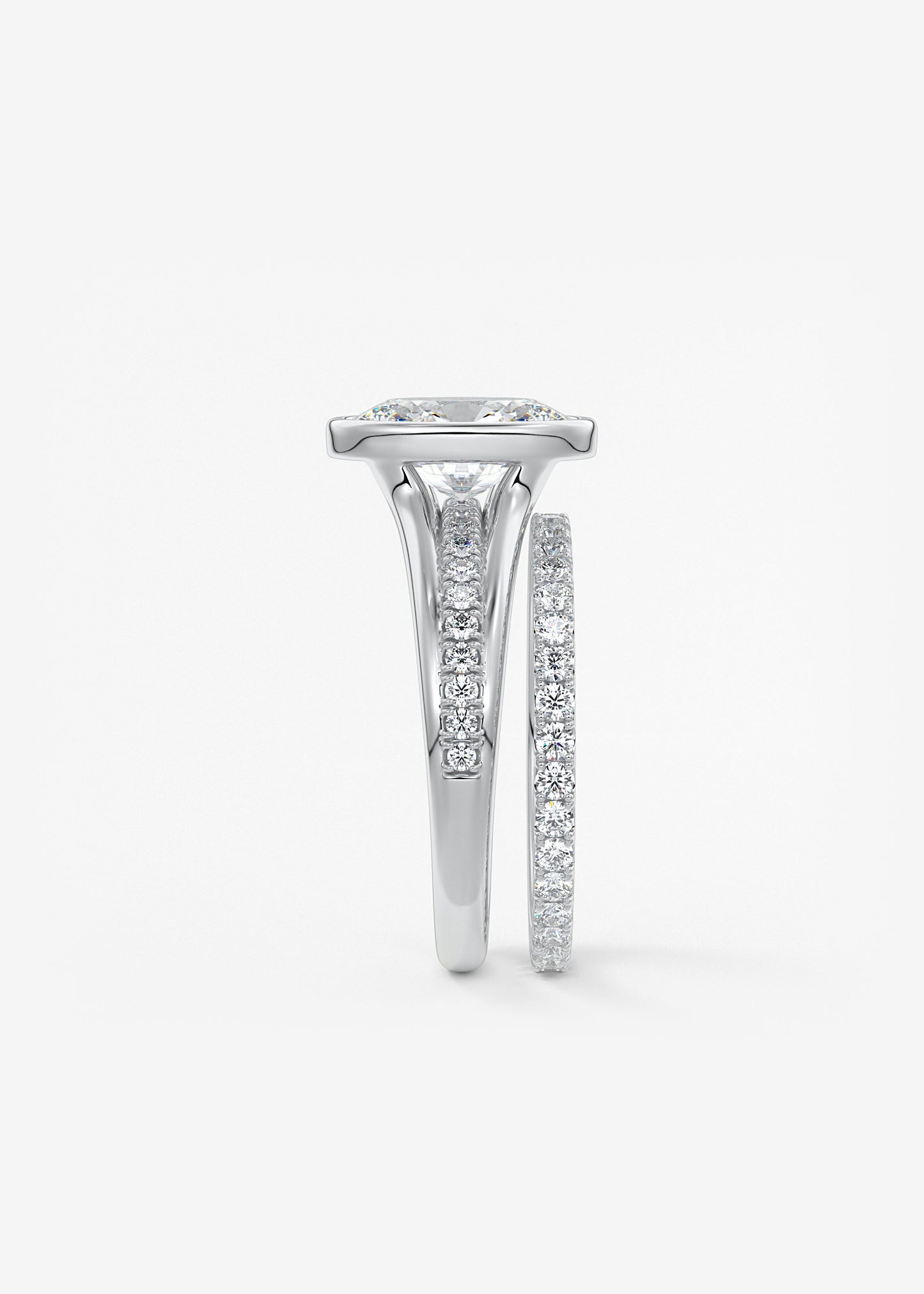 Oval Solitaire With Raised Basket Gallery Lab Grown Diamond Engagement Ring