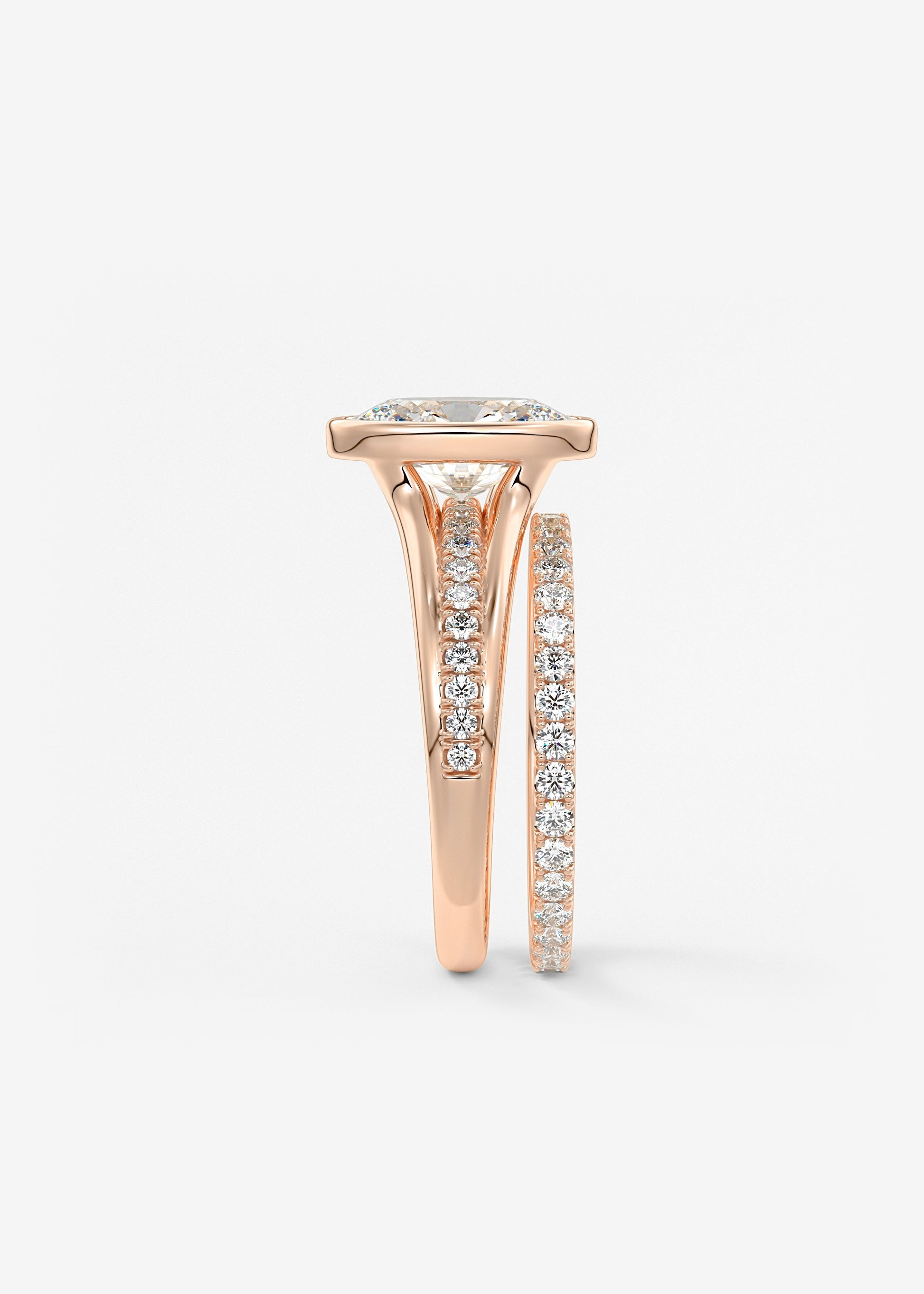 Oval Solitaire With Raised Basket Gallery Lab Grown Diamond Engagement Ring