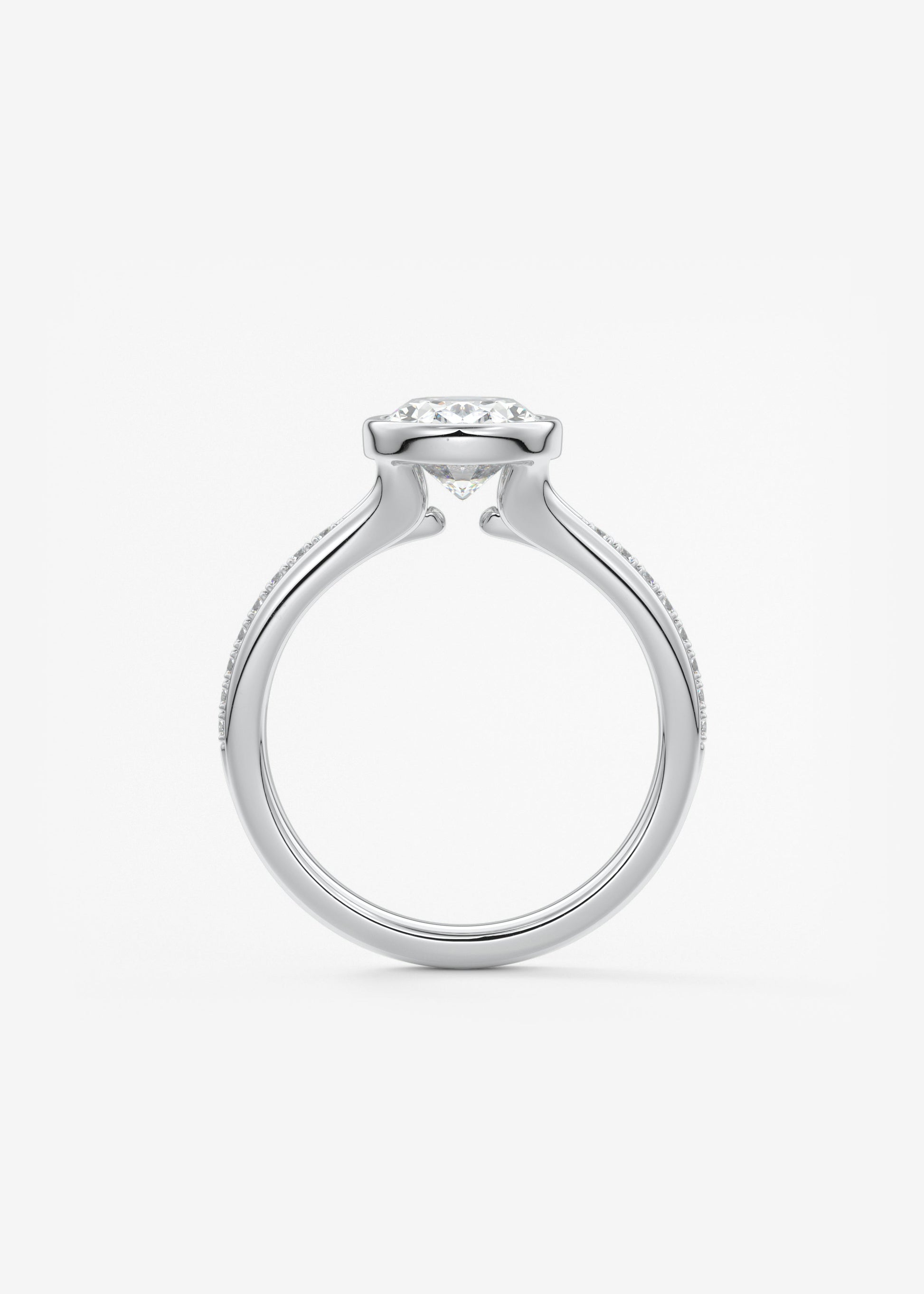 Oval Solitaire With Raised Basket Gallery Lab Grown Diamond Engagement Ring