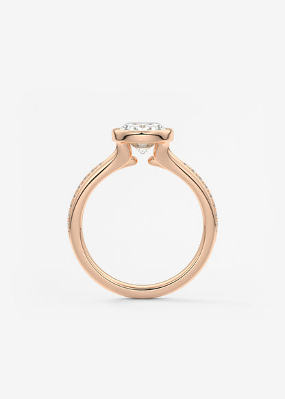 Oval Solitaire With Raised Basket Gallery Lab Grown Diamond Engagement Ring