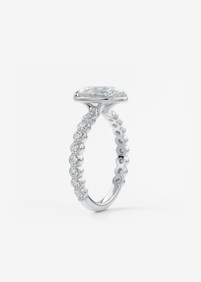 Oval Solitaire With Raised Basket Gallery Lab Grown Diamond Engagement Ring