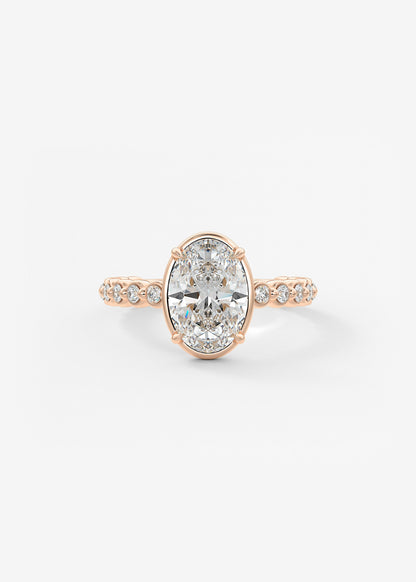 Oval Solitaire With Raised Basket Gallery Lab Grown Diamond Engagement Ring