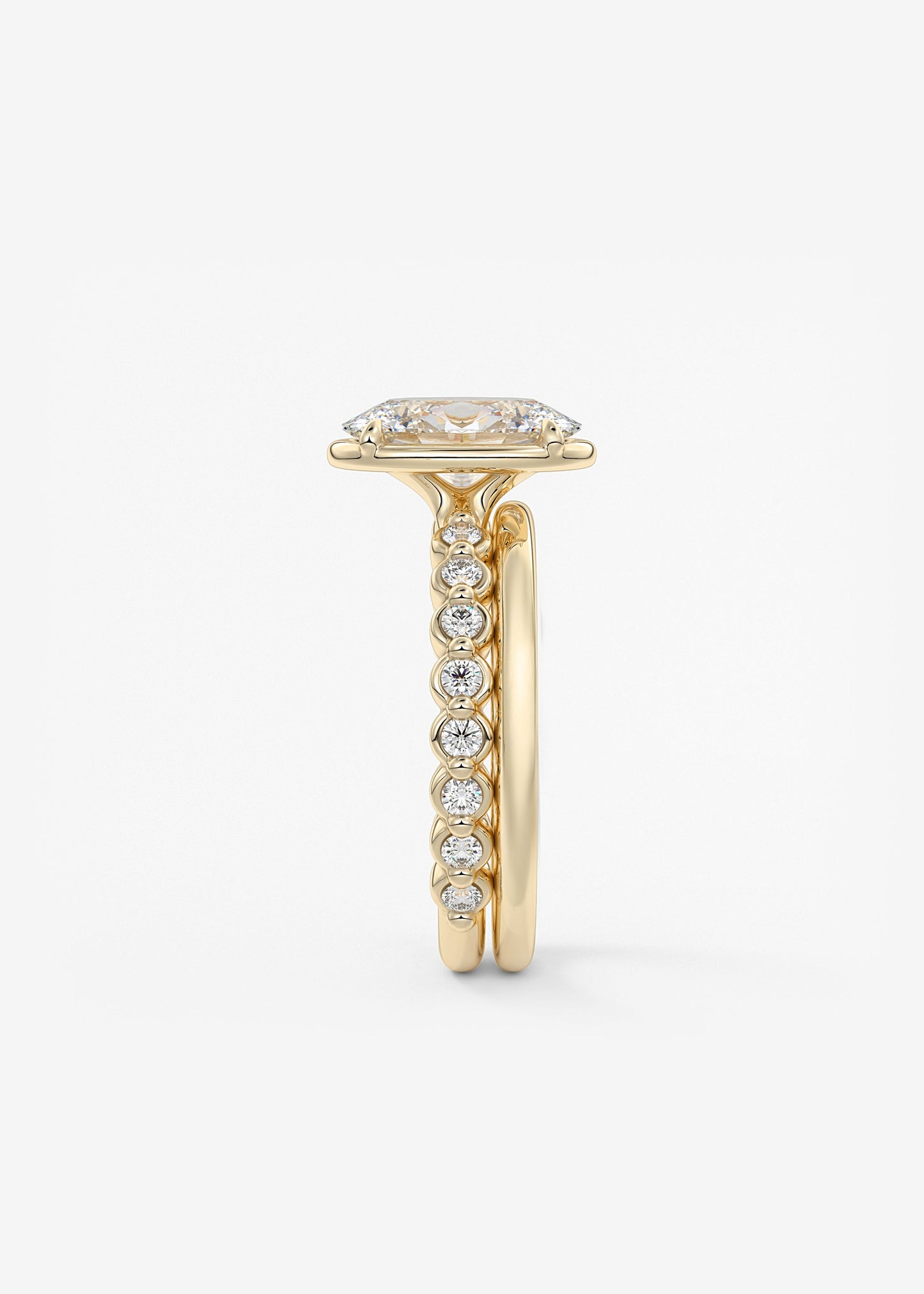 Oval Solitaire With Raised Basket Gallery Lab Grown Diamond Engagement Ring