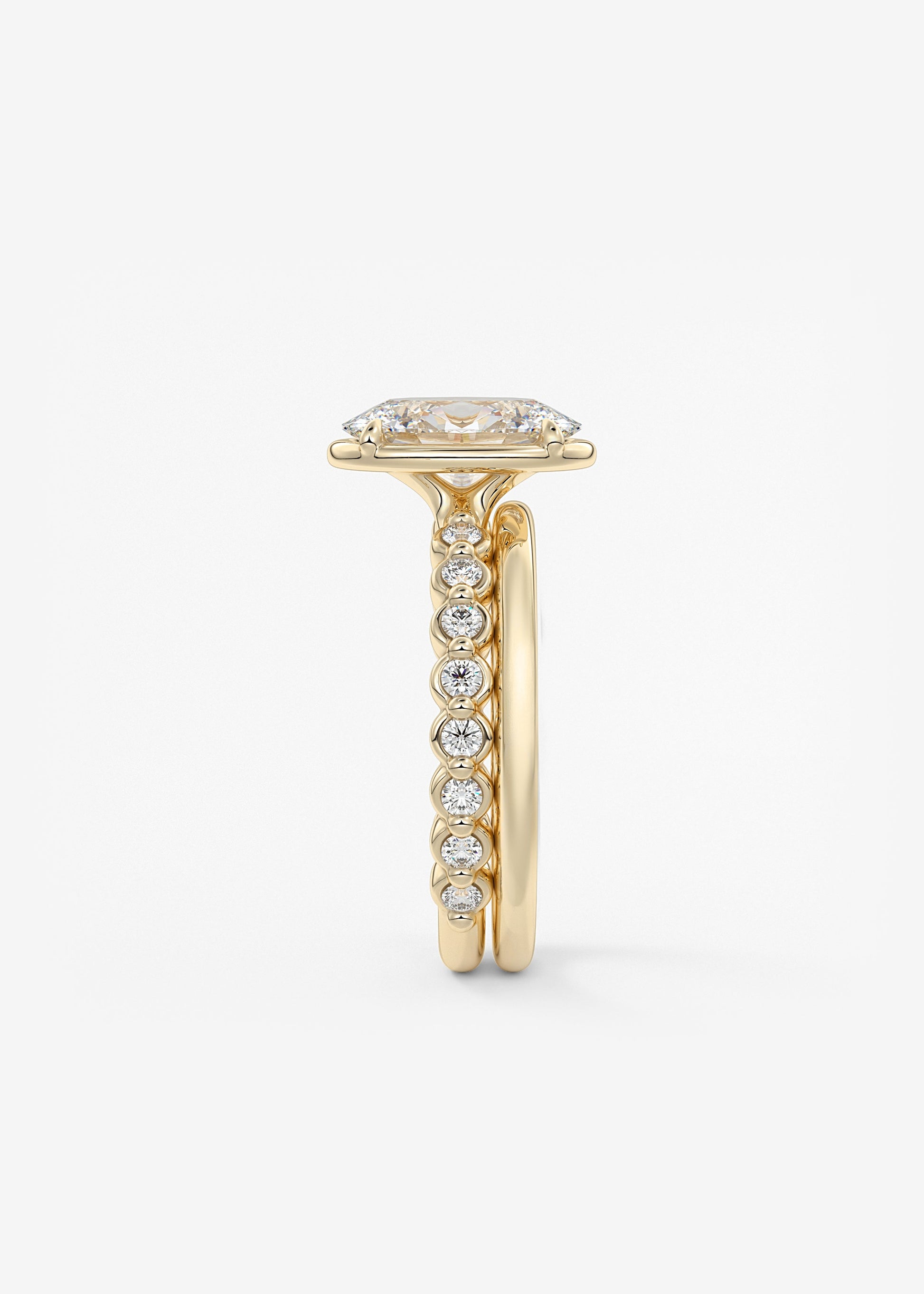 Oval Solitaire With Raised Basket Gallery Lab Grown Diamond Engagement Ring