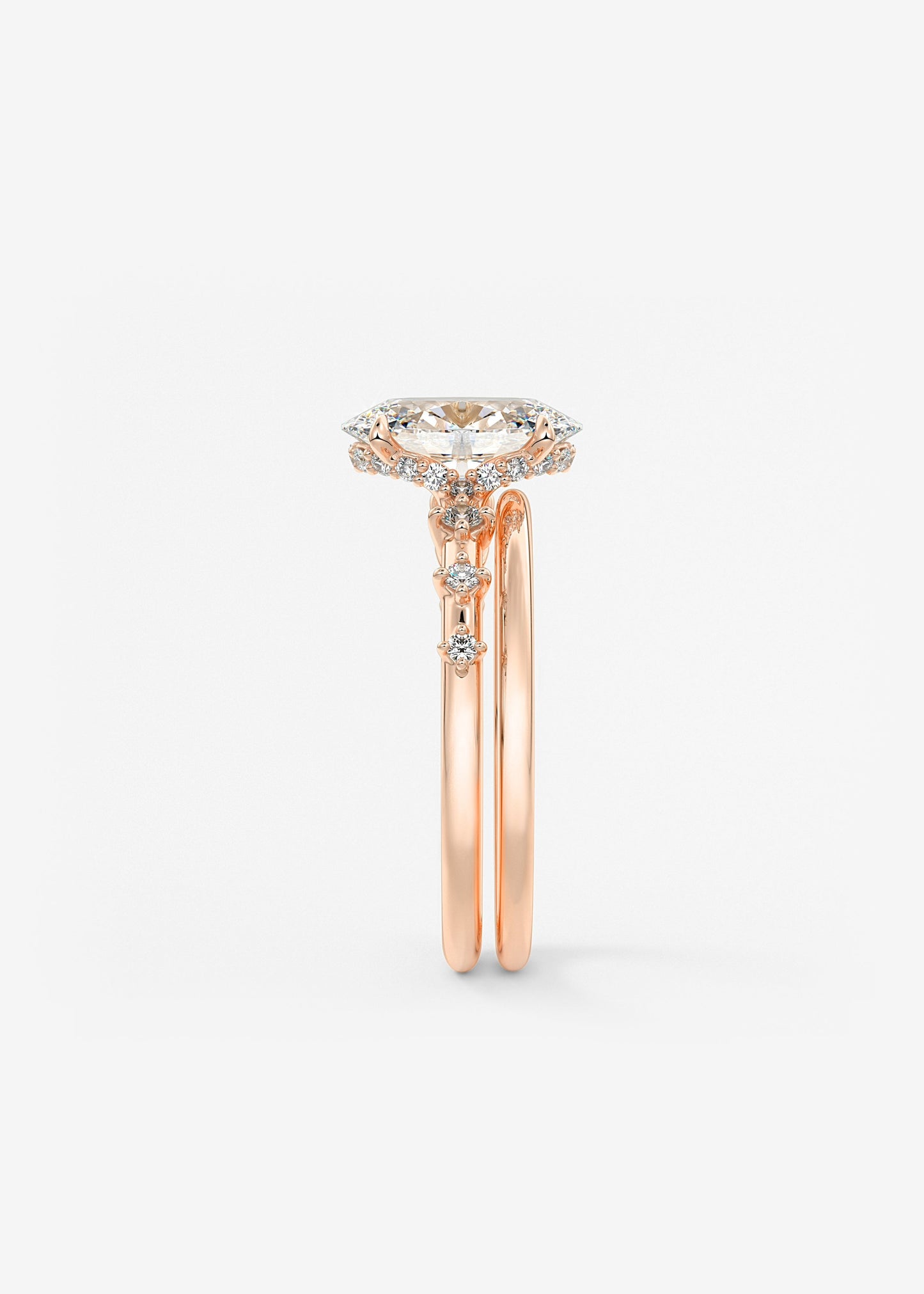 Oval Solitaire With Raised Basket Gallery Lab Grown Diamond Engagement Ring